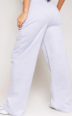Ash Grey Basic Wide Legged Sweatpants