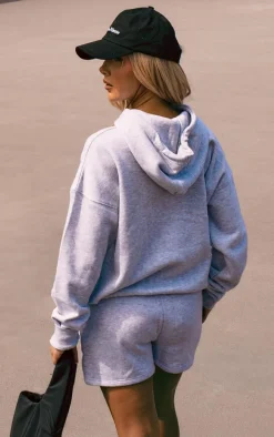 Ash Grey Graphic Sweat Short