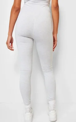 Ash Grey Marl Cotton Leggings