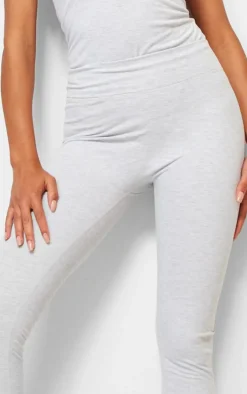 Ash Grey Marl Cotton Leggings