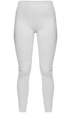 Ash Grey Marl Cotton Leggings