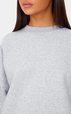 Ash Grey Oversized Long Sleeve Sweatshirt