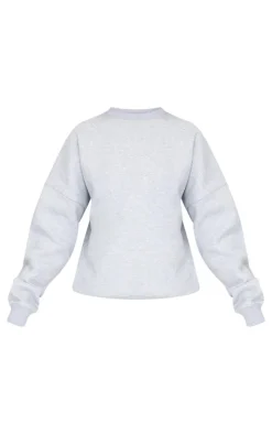 Ash Grey Oversized Long Sleeve Sweatshirt