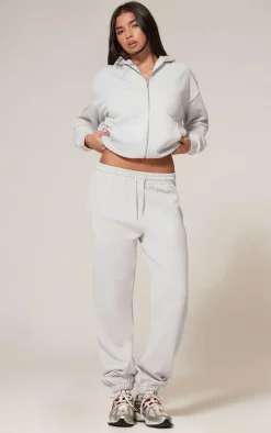 Ash Grey Premium Cuffed Sweat Sweatpants