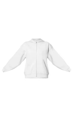 Ash Grey Premium Zip Up Oversized Hoodie