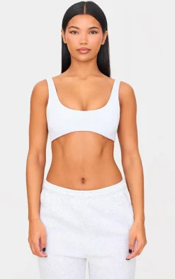 Ash Grey Sculpt Double Layer Padded Sports Bra