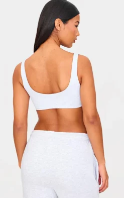 Ash Grey Sculpt Double Layer Padded Sports Bra