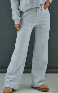 Ash Grey Wide Leg Oversized Sweatpants