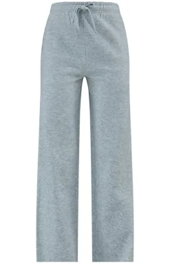 Ash Grey Wide Leg Oversized Sweatpants