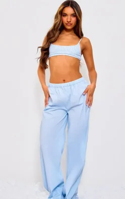 Baby Blue Gingham Soft Jersey Bralette