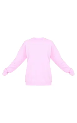Baby Pink Better Days Ahead Back Printed Washed Sweatshirt