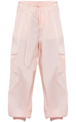 Baby Pink Extreme Baggy Shell Cargo Pants