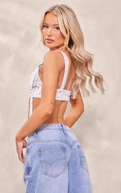 Baby Pink Floral Lace Bralet