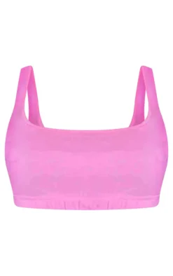Baby Pink Jersey Scoop Neck Bralet