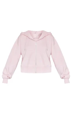 Baby Pink Lucky Girls Club Zip Through Hoodie