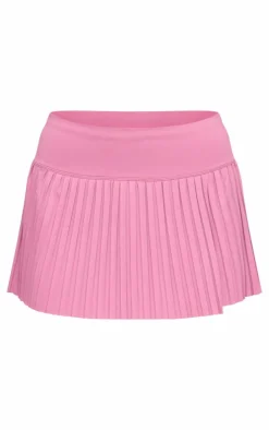 Ballet Pink Stretch Active Pleated Skirt