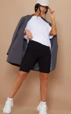 Basic Black Cotton Blend 2 Pack Bike Shorts