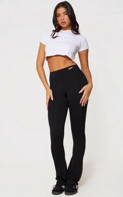 Basic Roll Sleeve White Crop Top