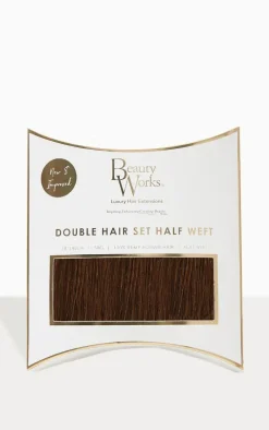 Beauty Works 18 inch Double Hair Set Weft Clip in Extensions Hot Toffee