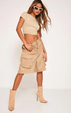 Beige Faux Suede Point Toe Heeled Ankle Boots