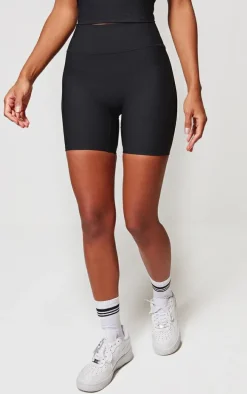 Black Active Rib Gym Shorts