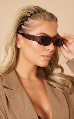 Black And Brown 2 Pack Zig Zag Headband