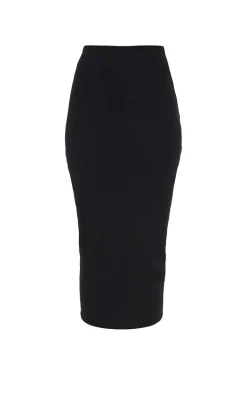 Black and Grey Basic Cotton Blend Jersey 2 Pack Midaxi Skirt