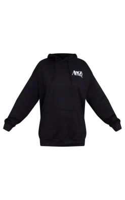 Black Angel Energy Back Print Hoodie