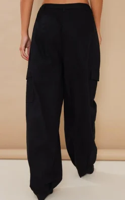 Black Baggy Low Rise 90’S Cargo Pants