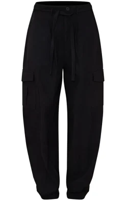 Black Baggy Low Rise 90’S Cargo Pants