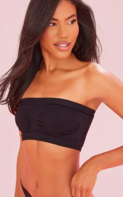 Black Bandeau Seamless Bra
