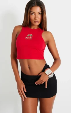 Black Basic Fine Knit A Line Mini Skirt