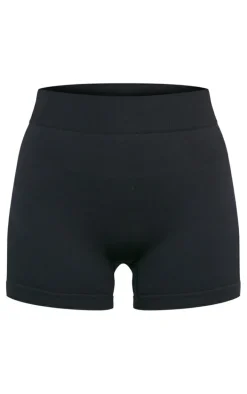 Black Basic Seamless Booty Short