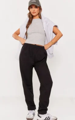 Black Basic Sweat Sweatpants