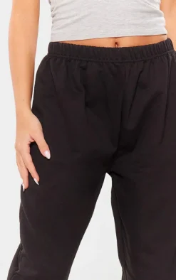 Black Basic Sweat Sweatpants