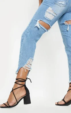 Black Block Heel Sandal