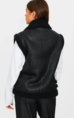 Black Borg Buckle Vest