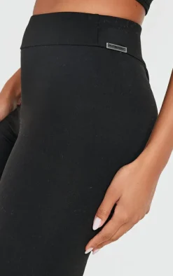 Black Brushed Sculpt Ruched Bum High Waist Sport Leggings