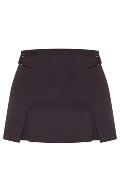 Black Buckle Side Skort