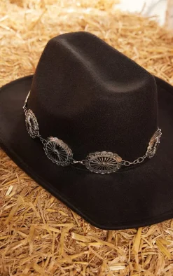 Black Chain Buckle Festival Cowboy Hat