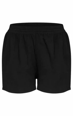 Black Cheesecloth Shorts