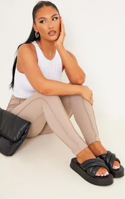 Black Chunky Padded Cross Straps Sandals