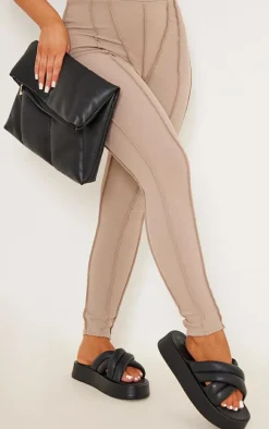 Black Chunky Padded Cross Straps Sandals