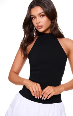 Black Contrast Puffball Dress