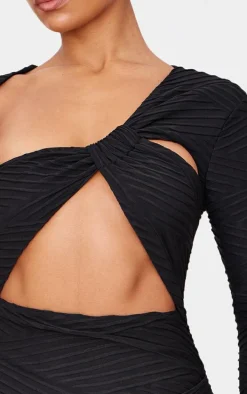 Black Cut Out Wrap Maxi Dress