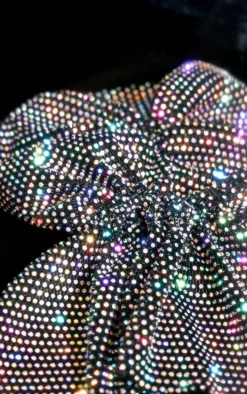 Black Diamante Bandana