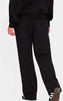 Black Drawstring Wide Leg Sweatpants