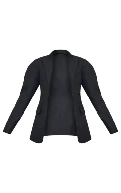 Black Drop Shoulder Extreme Oversized Blazer