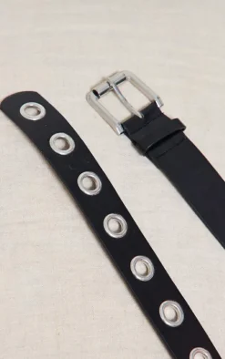 Black Eyelet Belt