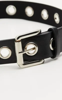 Black Eyelet Belt